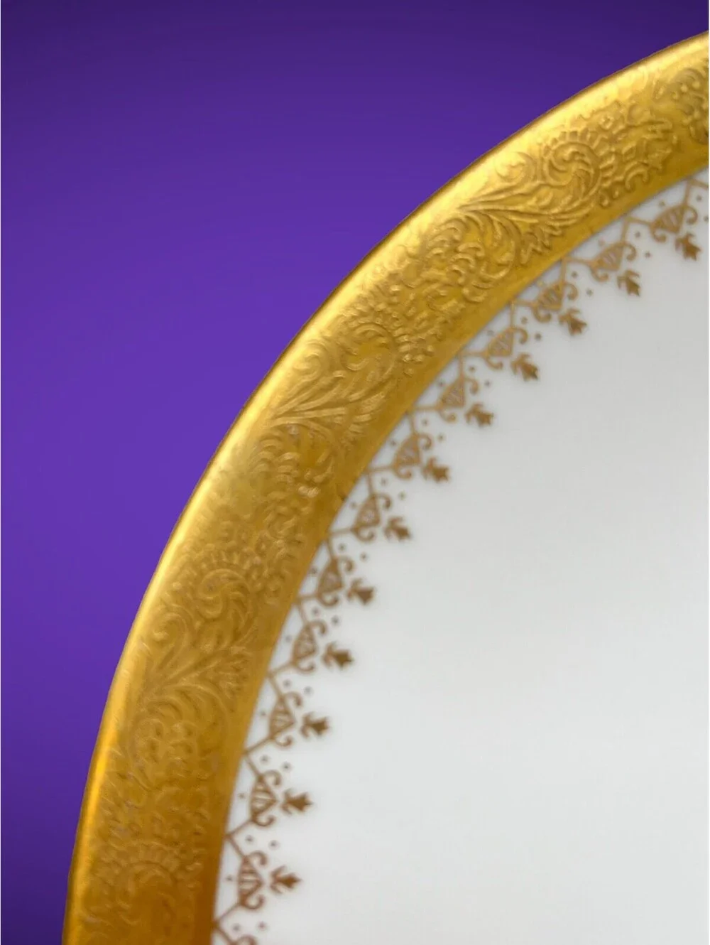 Vintage Seyei Plates with Gold Filigree Edge - Set of 6